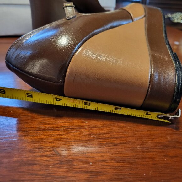 Andrew Pierre Sears Vintage Wedge Shoe Ankle Strap (Fits size 6.5) - Picture 10 of 12